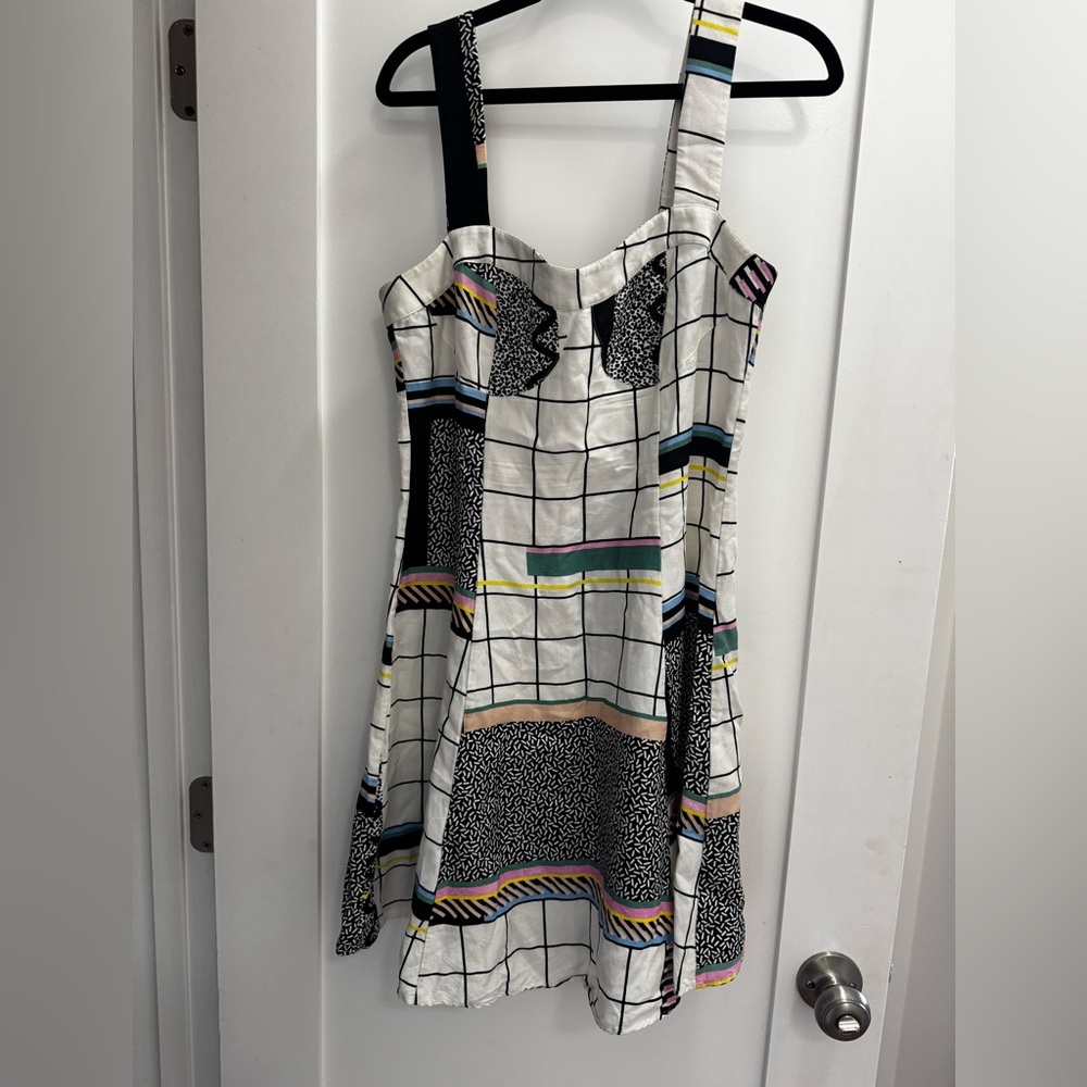 & Other Stories Black and White geometric print Dress